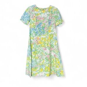 Vintage 1950s Floral Midi Dress Women's Size Large Harmony Bret Devin A Line